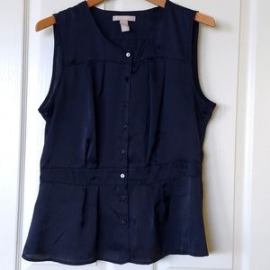 Banana Republic Black Sleeveless Blouse